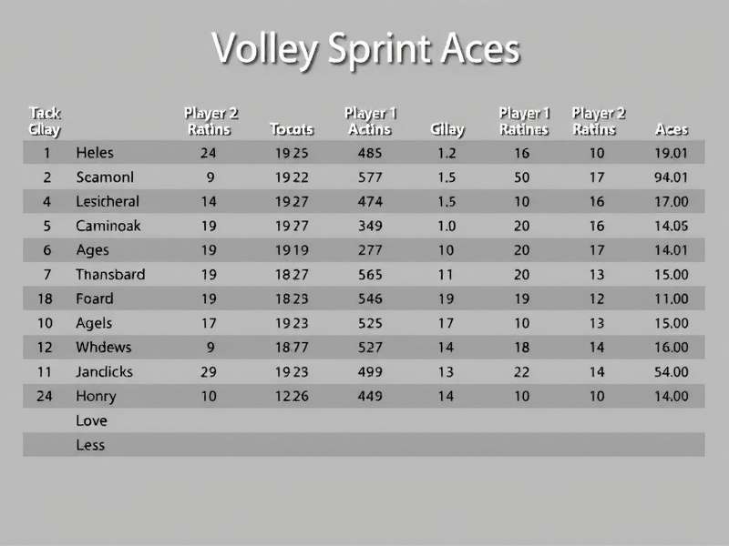 Volley Sprint Aces Player Feedback Player Ratings Distribution